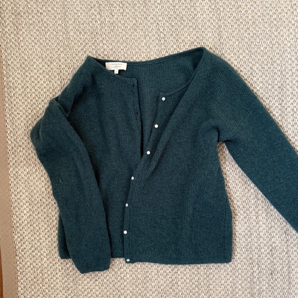 Sezane Teal Gaspard Cardigan - Picture 3 of 13